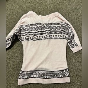 Pink and black oversized and off the shoulder sweater